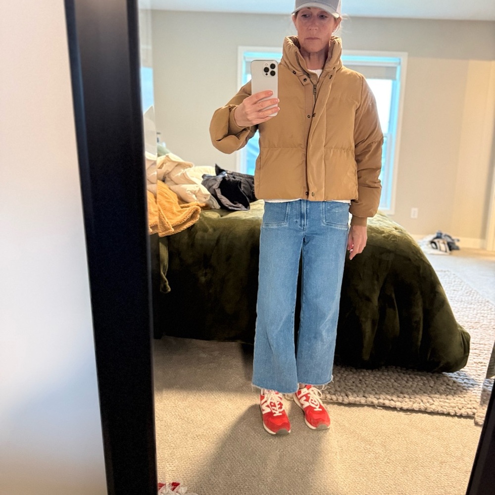 Tan Down Puffer Jacket - image 1